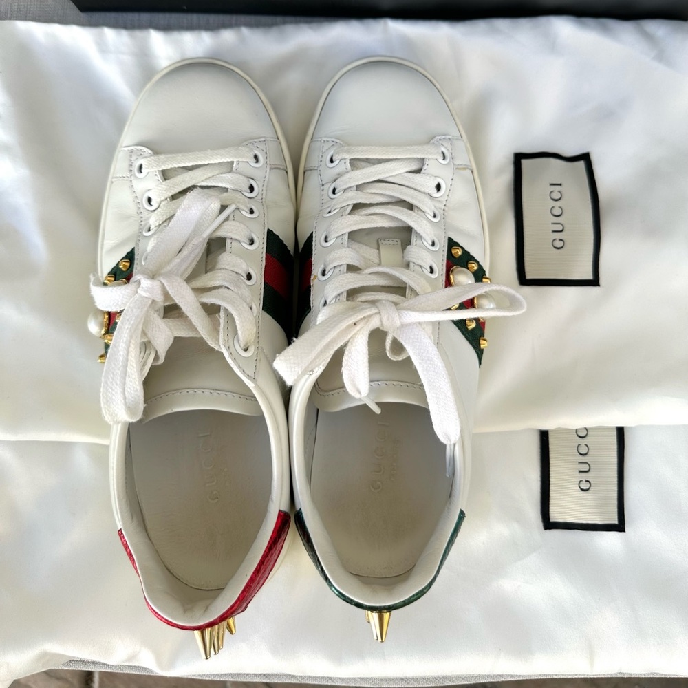Women's Gucci Ace sneaker with Pearl